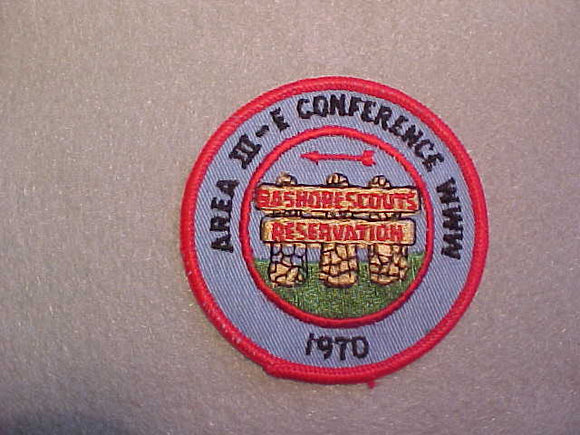 1970 AREA 3-E CONFERENCE,BAYSHORE SCOUTS RESERVATION