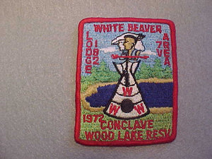 1972 AREA 7-V CONCLAVE,HOST LODGE 182 WHITE BEAVER,WOOD LAKE RES
