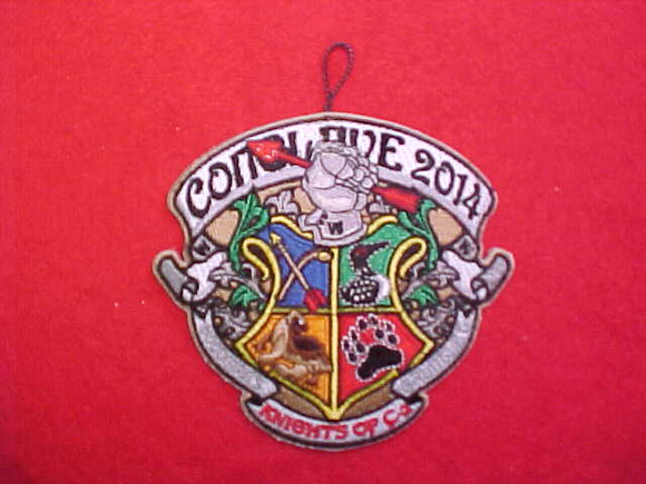 2014 SECTION C2 CONCLAVE POCKET PATCH, 4 LODGE TOTEMS IN CENTER