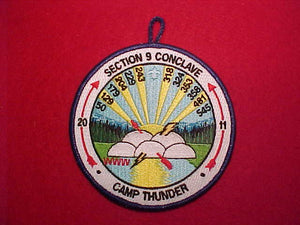 2011 SR9 CONCLAVE WITH BUTTON LOOP, CAMP THUNDER, HOST LODGE 324 IN-I-TO.  NAVY BDR.