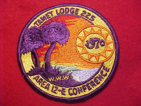 1970 AREA 12E  CONFERENCE (CONCLAVE), HOST LODGE 225 TAMET