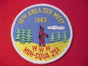 1963 PATCH, AREA 3B MEET, HOST LODGE HOH-SQUA 251
