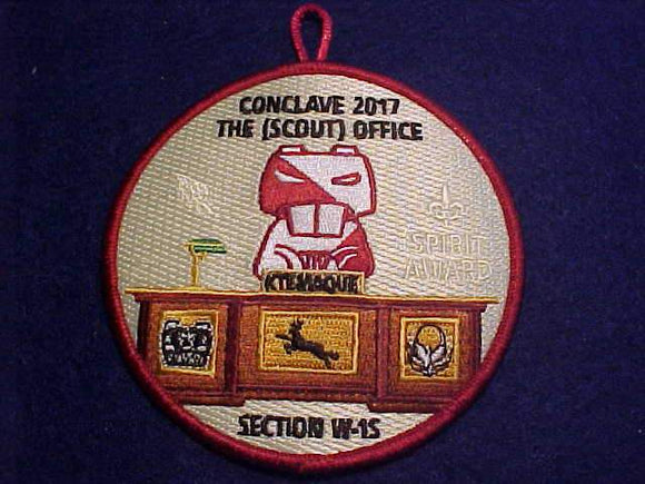 2017 PATCH, SECTION W1S CONCLAVE, SPIRIT AWARD, KTEMAQUE