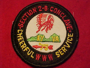 1973 SE2B SECTION CONCLAVE PATCH, CHEERFUL SERVICE