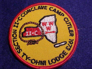 1973 NE2C SECTION CONCLAVE PATCH, CAMP CUTLER, TY-OHM LODGE 95 HOST