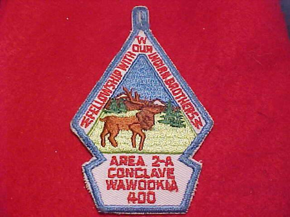 1973 WZA SECTION CONCLAVE PATCH, HOST LODGE WAWOOKIA 400
