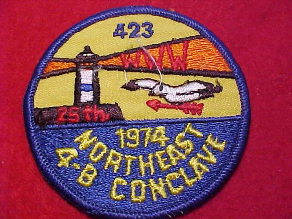 1974 NE4B SECTION CONCLAVE PATCH, HOST LODGE 423, GITCHEE GUMEE