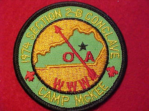 1974 SE2B SECTION CONCLAVE PATCH, CAMP MCKEE