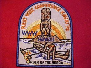 1974 WIIIC (W3C) SECTION CONCLAVE PATCH, KAUAI, HAWAII