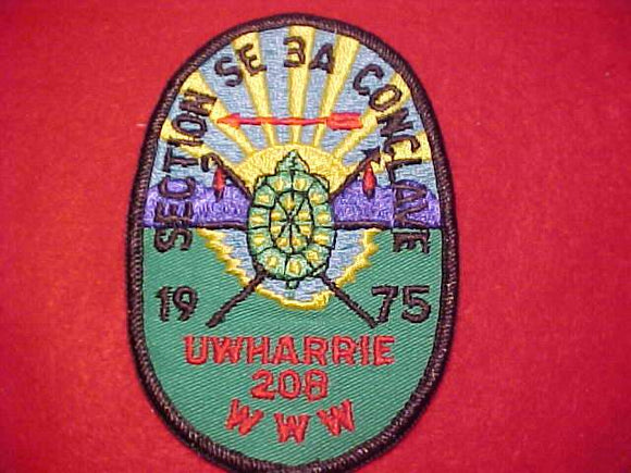 1975 SE3A SECTION CONCLAVE PATCH, UWHARRIE 208
