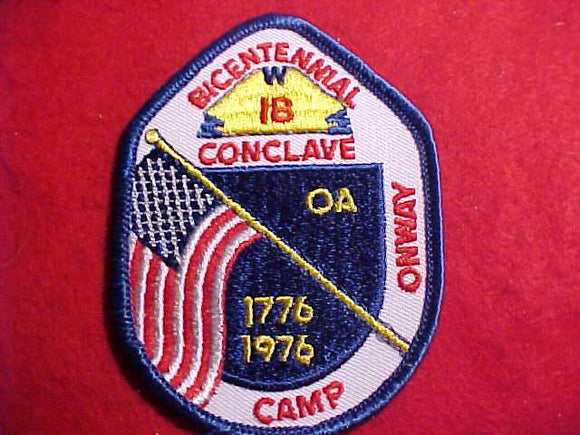 1976 NE1B SECTION CONCLAVE PATCH, CAMP ONWAY