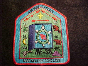 1976 NE2B (NE-IIB) SECTION CONCLAVE PATCH, HOST LODGE 34, CAMP KINGSLEY