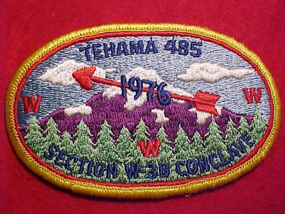 1976 W3B SECTION CONCLAVE PATCH, TEHAMA 485