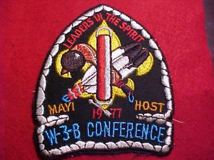 1977 W3B SECTION CONFERENCE PATCH, MAYI 354 HOST LODGE