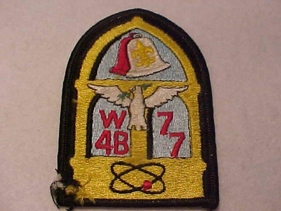 1977 W4B SECTION CONCLAVE PATCH, DAMAGED CORNER