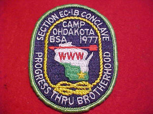 1977 EC1B SECTION CONCLAVE PATCH, CAMP OHDAKOTA