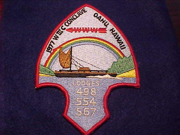1977 WIIIC (W3C) SECTION CONCLAVE PATCH, LODGES 498, 554, 567