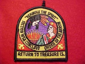 1978 W5A SECTION CONCLAVE PATCH, RETURN TO TREASURE IS.