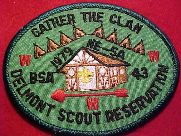 1979 NE5A SECTION CONCLAVE PATCH, DELMONT SCOUT RESV., HOST LODGE 43