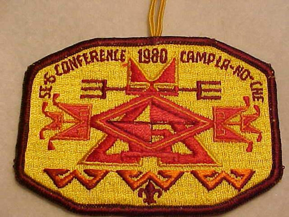 1980 SE6 SECTION CONFERENCE PATCH, CAMP LA-NO-CHE