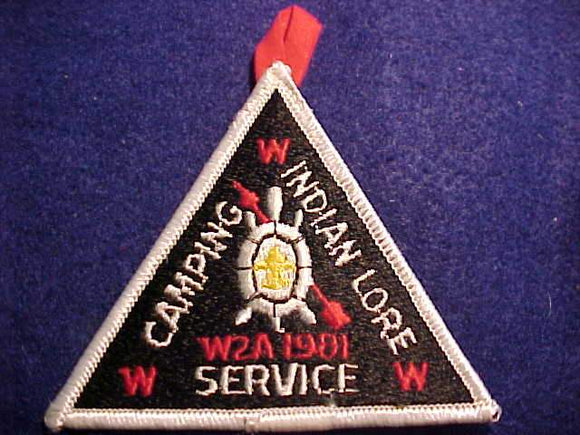 1981 W2A SECTION CONCLAVE PATCH, CAMPING INDIAN LORE