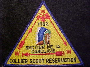 1982 NE1A SECTION CONCLAVE PATCH, COLLIER SCOUT RESV.