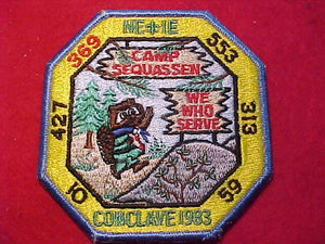 1983 NE1E SECTION CONCLAVE PATCH, CAMP SEQUASSEN
