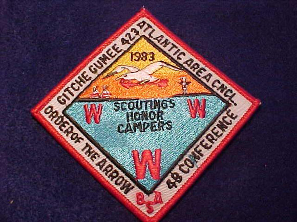 1983 NE4B SECTION CONFERENCE PATCH, GITCHE GUMEE 423 HOST