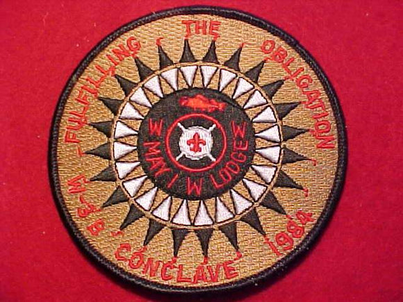 1984 W3B SECTION CONCLAVE PATCH, HOST LODGE 354 MAYI