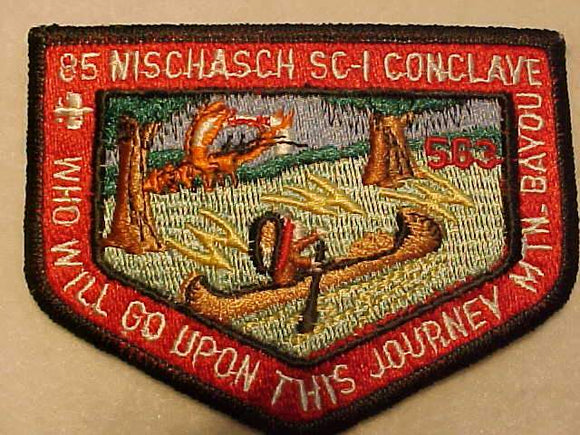 1985 SC1 SECTION CONCLAVE PATCH, HOST LODGE 563