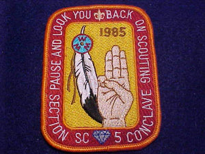 1985 SC5 SECTION CONCLAVE PATCH