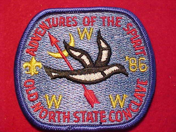 1986 SE7 SECTION CONCLAVE PATCH, OLD NORTH STATE CONVLAVE