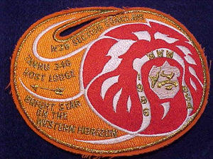 1986 W3B SECTION CONCLAVE PATCH, HOST LODGE 346 TANNU