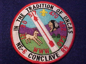 1986 NE6 SECTION CONCLAVE PATCH