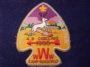 1986 NE4B SECTION CONCLAVE PATCH, CAMP ROOSEVELT