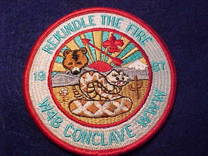 1987 W4B SECTION CONCLAVE PATCH, 4" ROUND