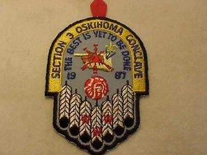 1987 SC3 SECTION CONCLAVE PATCH, OSKIHOMA