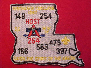 481 S12 SECTION CONCLAVE PATCH, HOST LODGE 264, LOUISIANA STATE SHAPE