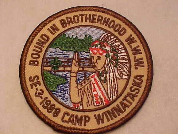 1988 SE3 SECTION CONCLAVE PATCH, CAMP WINNATASKA