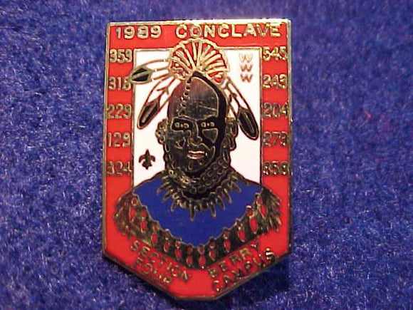 1989 SE4 SECTION CONCLAVE PIN, CAMP BERRY