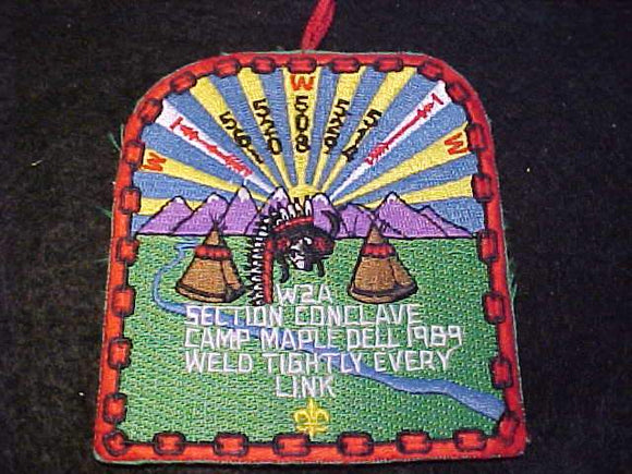 1989 W2A SECTION CONCLAVE PATCH, CAMP MAPLE DELL