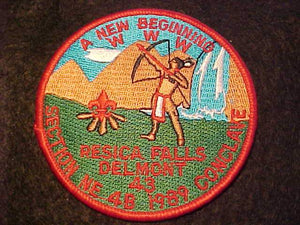 1989 NE4B SECTION CONCLAVE PATCH, DELMONT LODGE 43, RESICA FALLS