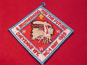 1989 NC1 SECTION CONCLAVE PATCH, CHEYENNE, WY.