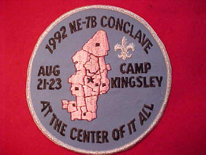 1992 NE7B SECTION CONCLAVE JACKET PATCH, 6" ROUND