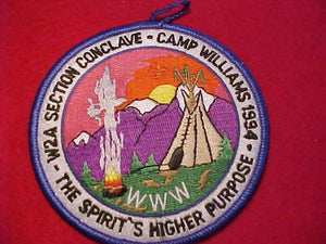 1994 W2A SECTION CONCLAVE PATCH, CAMP WILLIAMS