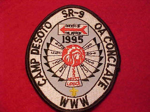 1995 SR9 SECTION CONCLAVE PATCH, CAMP DESOTO, HOST LODGE 399