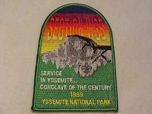 1999 W3B SECTION CONCLAVE PATCH, YOSEMITE NATIONAL PARK
