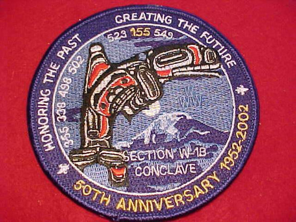 2002 W1B SECTION CONCLAVE PATCH, HOST LODGE 155