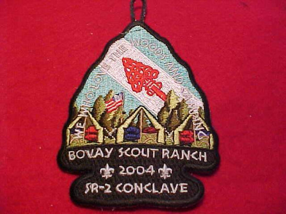 2004 SR2 SECTION CONCLAVE PATCH, BOVAY SCOUT RANCH