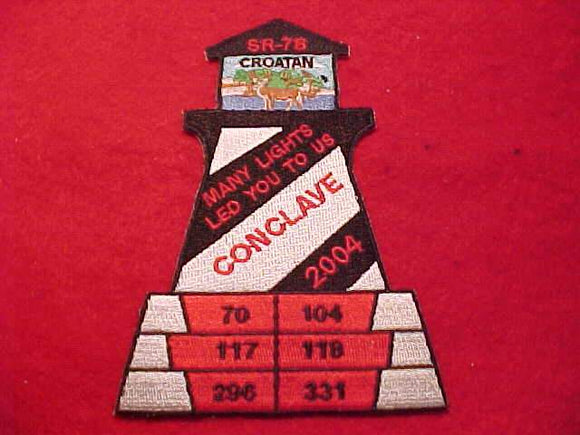 2004 SR7B SECTION CONCLAVE PATCH, HOST LODGE CROATAN 117